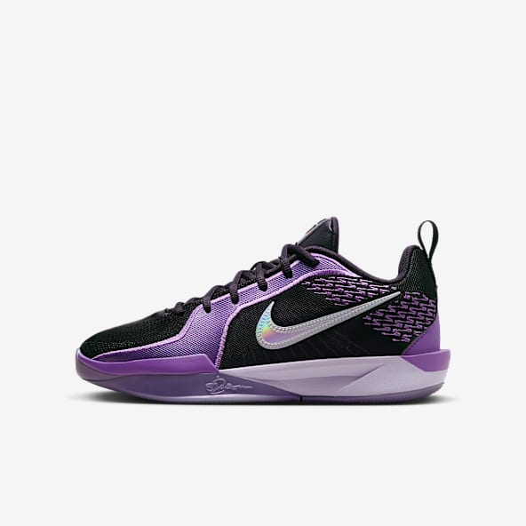 Black and purple basketball shoes shop